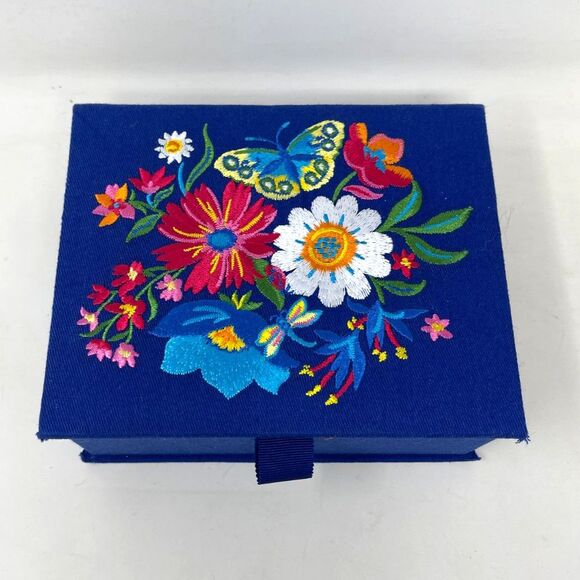Brighton Accessories - Brighton FRENCH GARDEN JEWELRY BOX- Blue - Brand New With Original Tag